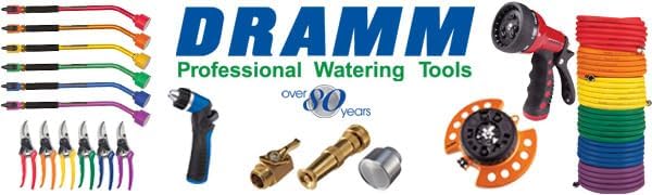 Dramm One Touch Revolution 9 Pattern Spray Gun with Thumb Control Water Flow, Perfect for Water Restricted Areas when Watering Plants, Pots, Baskets, Vegetables, Orange