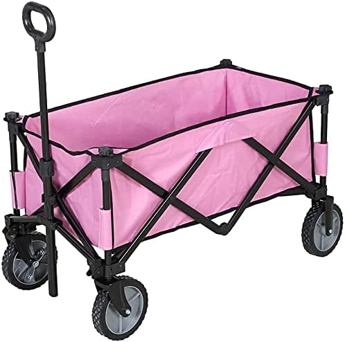 Portable Camping Cart,Outdoor Folding Utility Wagon Wagon Cart Heavy Duty Outdoor Beach Wagon with Wheels Home Shopping Trolley Load-Bearing 80kg / 176lbs 2 Colors