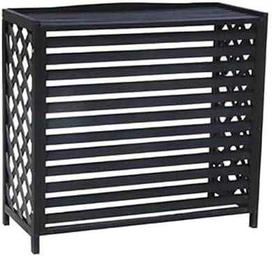 Solid Wood Air Conditioning Flower Stand, Waterproof Dustproof Air Conditioner Fence Screen, Plant Stand Air Conditioner Fence, Thickened Wooden Board Air Cond