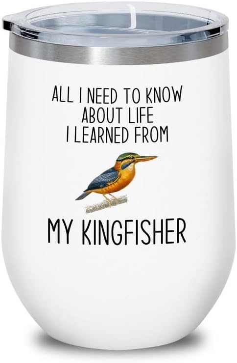 Bird Lover White Edition Wine Tumbler 12oz - Lfe my bird - Hummingbird