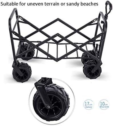 Heavy Duty Folding Garden Trolley Cart - Lightweight Multi-Function Sh