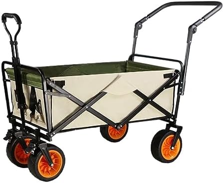 Collapsible Wagon Cart with Wheels Foldable Folding Wagons Carts Silen