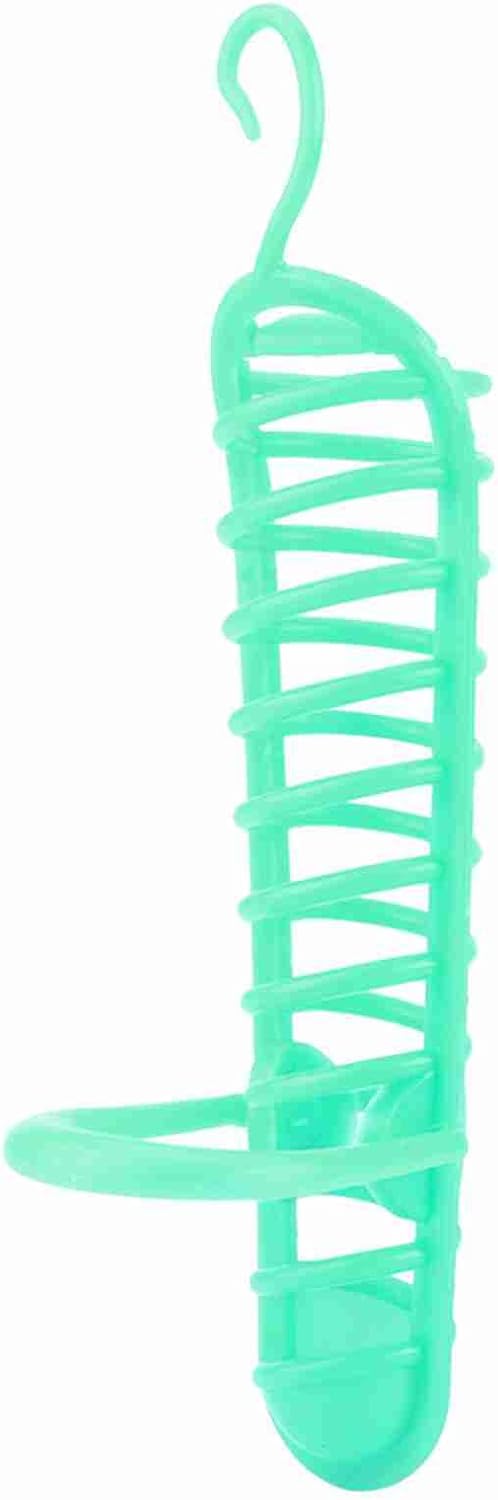 Pilipane Parrots Feeder Basket Plastic Food Fruit Feeding Perch Stand Holder for Pet Bird Supplies (Green)