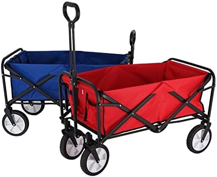 Portable Utility Wagon Home Garden Wagon Cart with Storage Basket Fold