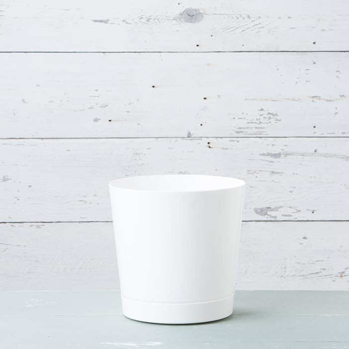 Novelty Majestic Full Depth Cylinder Pot, Glossy White, 12-Inch (10122