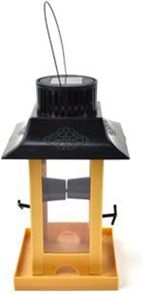 Solar Light Bird Feeder Bird Feeding Station Large Capacity Bird Food Container Bird Feeders Household Decoration