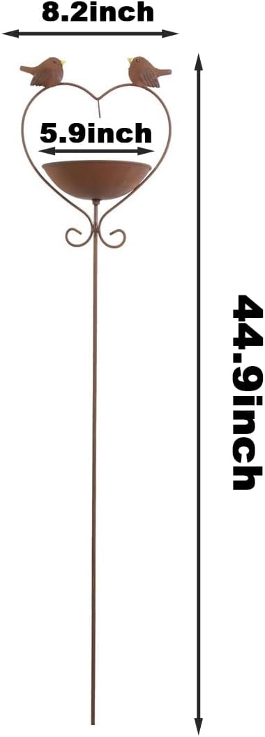 Bird Feeder Metal Outdoor Bird Bath Standing Bird Feeder for Outside