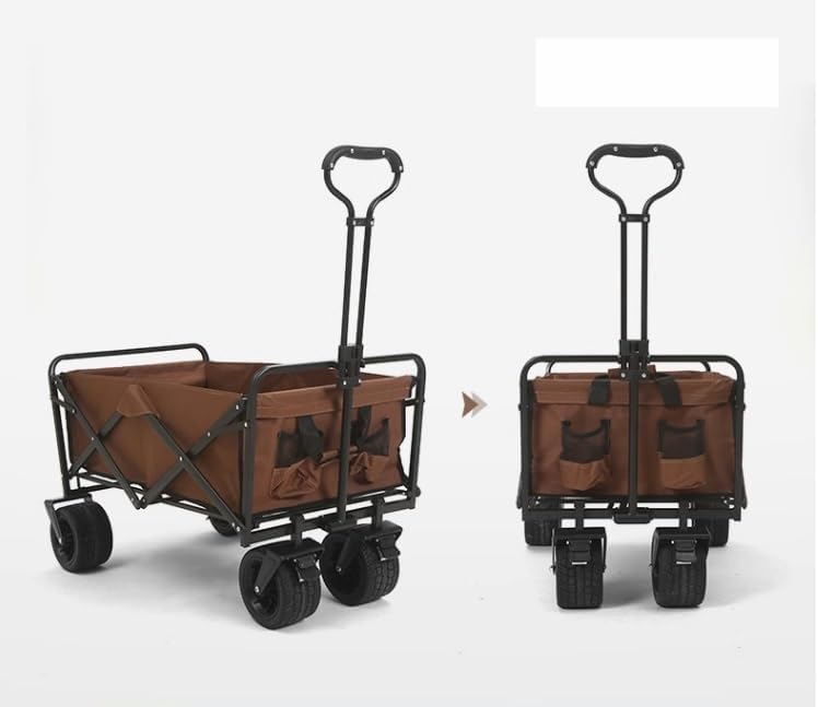 Collapsible Wagon Cart with Wheels Foldable Folding Wagons Carts Silen