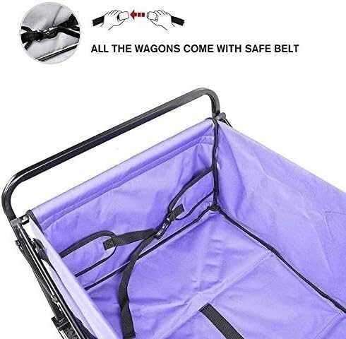 Collapsible Wagon Cart with Wheels Foldable Folding Wagons Carts Silen