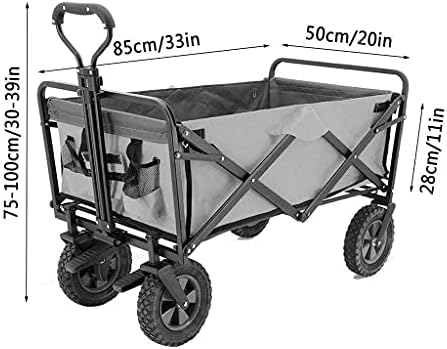 Trolleys, Outdoor Foldiutility Wagon Utility Foldibeach Wagon with Tail Table, Portable Rollibuggies, Load 80Kg/176Lb, Heavy Duty Shoppitrolley/Style 3
