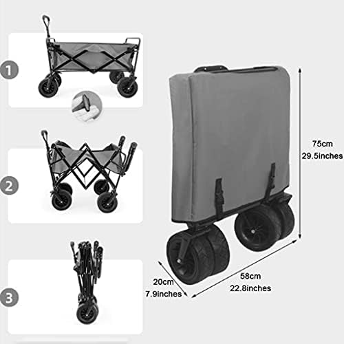 Collapsible Wagon Cart with Wheels Foldable Folding Wagons Carts Silen