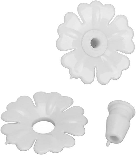 CHICIRIS Hummingbird Feeder Flowers,30 Set Hanging Hummingbird Feeder Parts for Hummingbird Feeder Garden Outdoors Supplies (White)