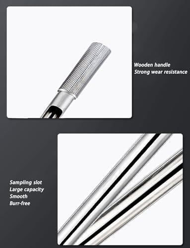 Stainless Steel Soil Sampler Probe Rod, 40-80cm Grain Sampling Tool for Fertilizer & Powder, Durable Ergonomic Handle, Ideal for Garden, Agriculture & Lawn Care