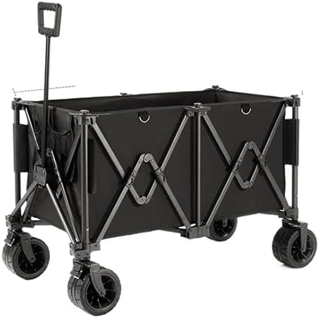 Collapsible Wagon Cart with Wheels Foldable Folding Wagons Carts Silen