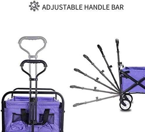 Collapsible Wagon Cart with Wheels Foldable Folding Wagons Carts Silen