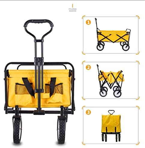 Collapsible Wagon Cart with Wheels Foldable Folding Wagons Carts Silen