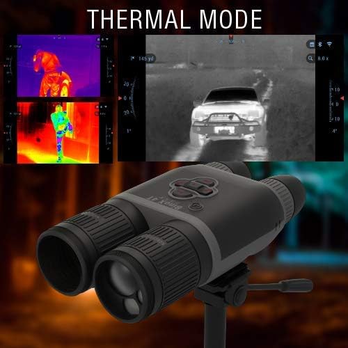 ATN BinoX 4T Thermal Binocular with Laser Range Finder, Full HD Video rec, WiFi, Smooth Zoom and Smartphone Controlling Thru iOS or Android Apps (384x288, 2-8x)