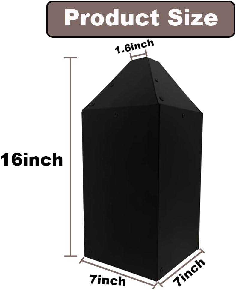 Metal Squirrel Baffle,Squirrel Baffle for Bird Feeders Without Removing Bird Feeder Poles or Shepherd's Hooks,16-Inch Black.