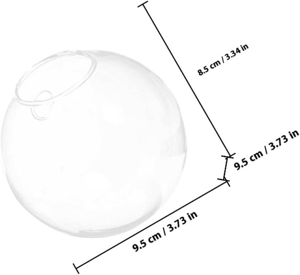 Hanging Wall Planter Glass Vase Set, 4pcs 10cm Hydroponic Terrarium Gl
