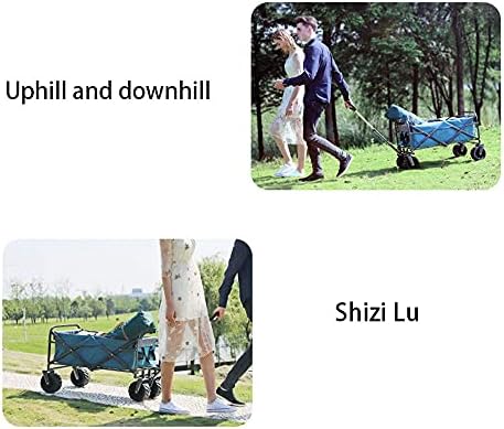 Portable Folding Trolley Cart for Outdoor Fishing & Shopping - Lightweight Multifunctional Transport Cart in Burgundy & Blue Gray - Collapsible, Easy to Use, Durable & Versatile