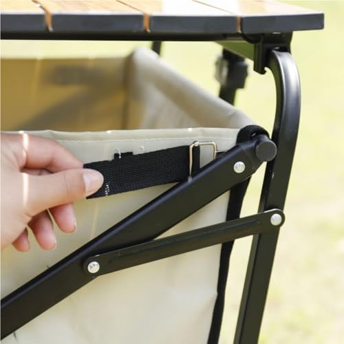 Portable Camping Cart,Outdoor Beach Trolley Cart with Table Board and 