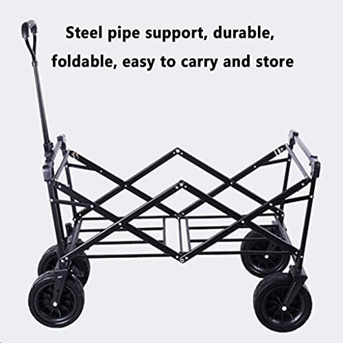 Collapsible Wagon Cart with Wheels Foldable Folding Wagons Carts Silen
