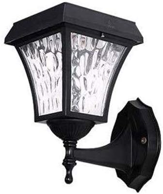 Modern Creative Black Solar Outdoor Wall Lamp Waterproof Acrylic Bracket Light 5W LED Antirust Aluminum Lantern Villa Balcony Garden Outside Lighting Sconce