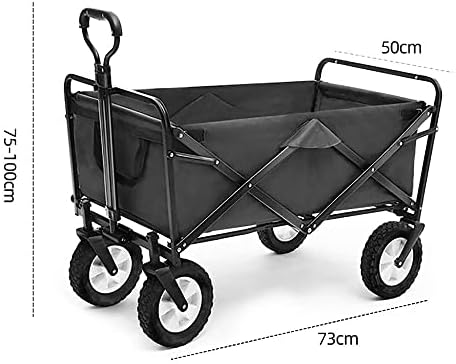 Collapsible Wagon Cart with Wheels Foldable Folding Wagons Carts Silen