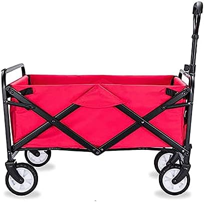 Portable Camping Cart,Trolleys, Folding Garden Trolley Cart Heavy Duty Wagon Multifunction Shopping Cart Load：60Kg