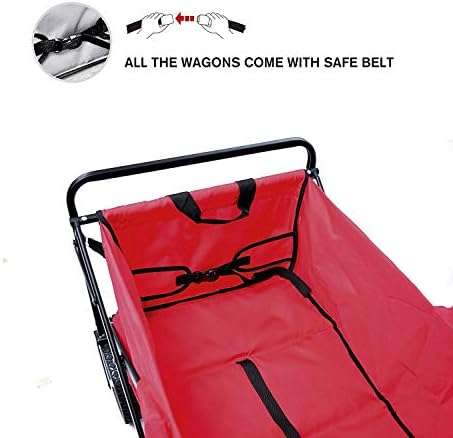 Collapsible Wagon Cart with Wheels Foldable Folding Wagons Carts Silen