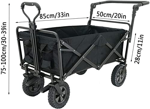 Portable Camping Cart,Outdoor Folding Utility Wagon Outdoor Shopping C