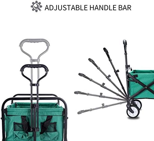 Collapsible Wagon Cart with Wheels Foldable Folding Wagons Carts Silen