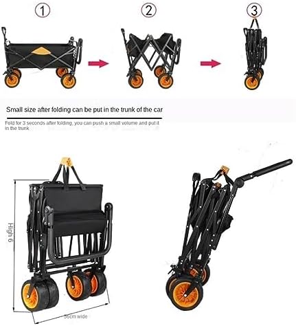 Collapsible Wagon Cart with Wheels Foldable Folding Wagons Carts Silen
