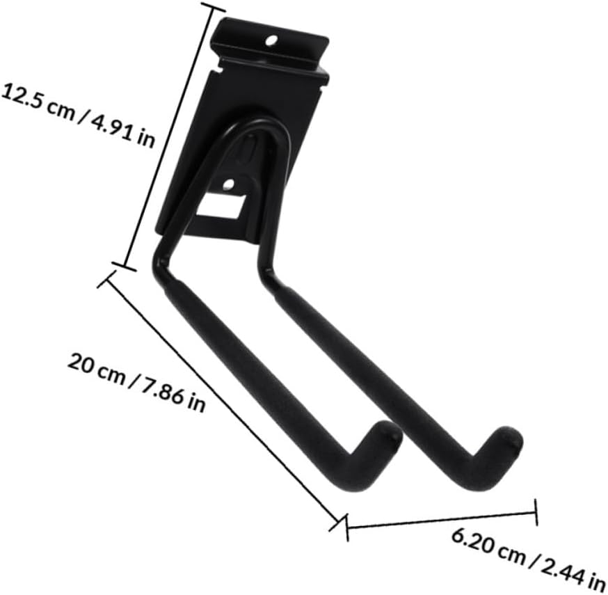 Milisten 2pcs Heavy Duty 8-inch Metal Garage Utility Hooks Wall Mounte