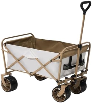Portable Camping Cart,Portable Beach Trolley Cart with Brakes and Wide Wheels for Camping and Outdoor Activities