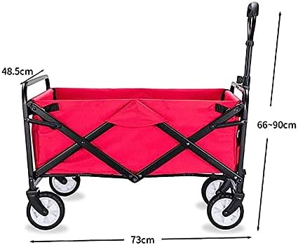 Portable Camping Cart,Trolleys, Folding Garden Trolley Cart Heavy Duty Wagon Multifunction Shopping Cart Load：60Kg