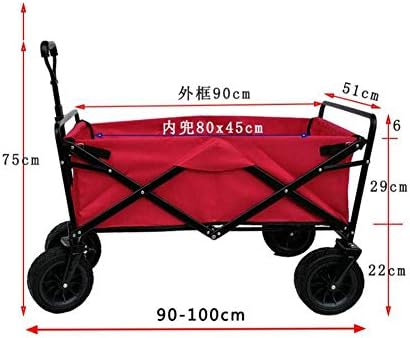 Collapsible Wagon Cart with Wheels Foldable Folding Wagons Carts Silen