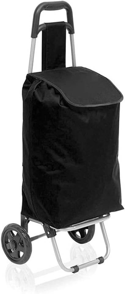 JSEIAJB Shopping Cart, Polyester, Metal, Resistant, Folding, Handles, Wheels, Colors, Pocket, Zipper, Kitchen, Cart Buy(D)