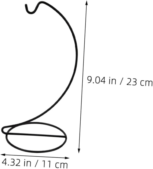 PRETYZOOM 3pcs Ornament Stands Glass Globe Display Holders Craft Hook Stands for Homes Offices Schools