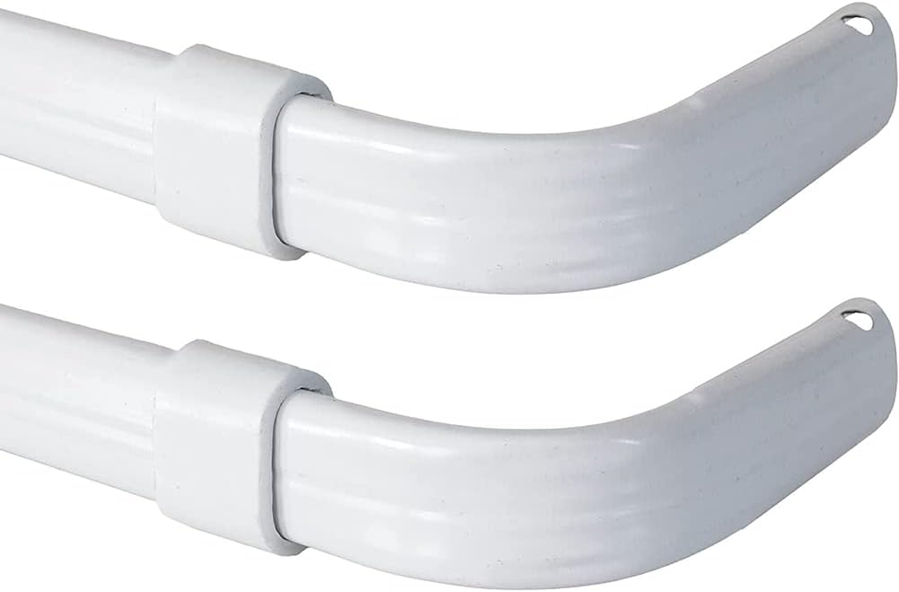 Heavy Duty Single Rod,Lock Seam Curtain Rod 28 to 48-Inch Adjustable W