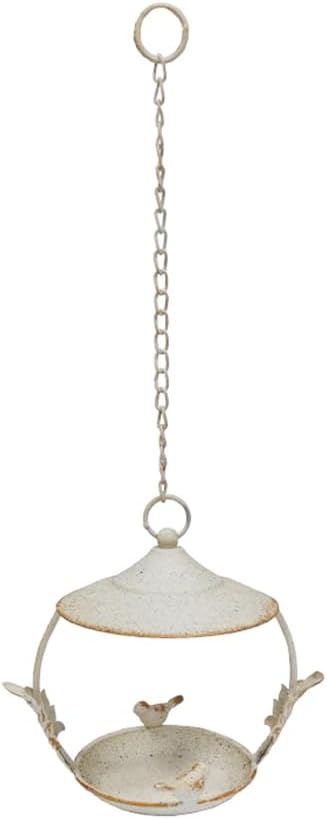 Distressed Hanging Bird Feeder Tray Outside,White Hanging Birdbath Fee