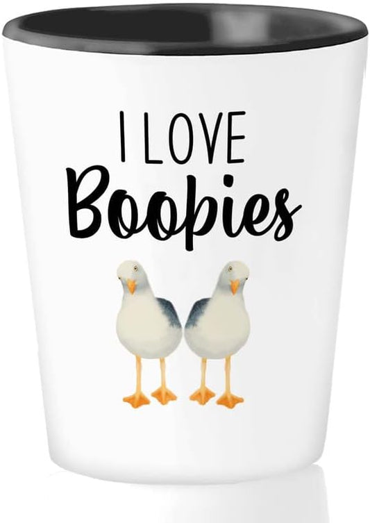 Bird Lover Shot Glass 1.5oz - Love boobies - Hummingbird Nest Cage Par