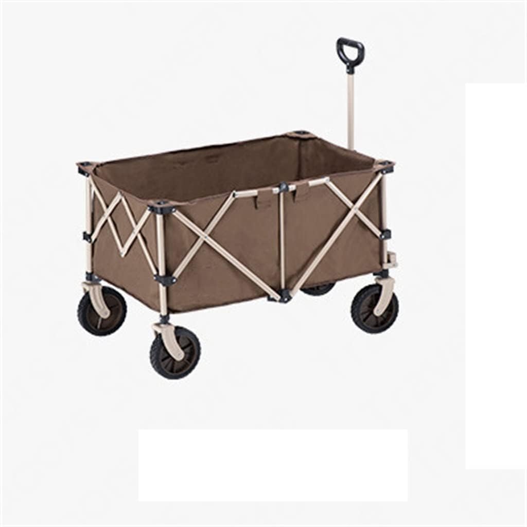 JSEIAJB 193L Outdoor Folding Cart Big Capacity Portable Luggage Trolley Adjustable Handle Travel Shopping Wheelbarrow Camp