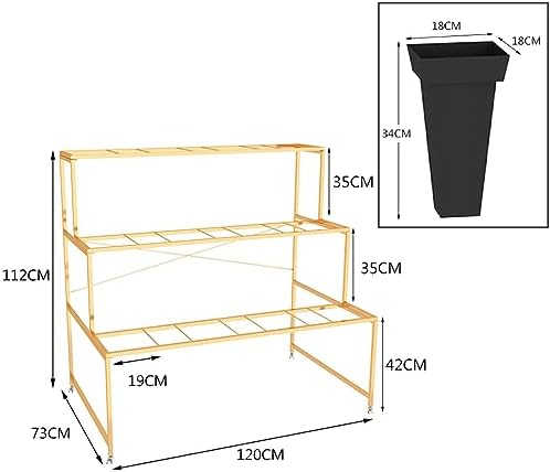 Stylish Metal Flower Cart on Wheels - Versatile Indoor/Outdoor Plant Stand & Bouquet Rack for Fresh Flower Shops, Gardens, Home Decor & Art Exhibitions - Perfect for Flower Displays