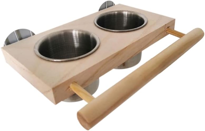 Parrot Feeder Perch for Cage Hanging Bird Feeders with Stainless Steel