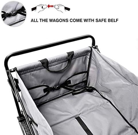 Collapsible Wagon Cart with Wheels Foldable Folding Wagons Carts Silen