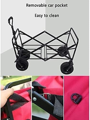 Collapsible Wagon Cart with Wheels Foldable Folding Wagons Carts Silen