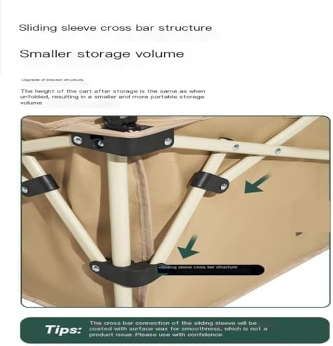 Portable Camping Cart,Beach Trolley Cart Camper Outdoor Portable Folding Cart with 150L Picnic Trailer Four Way Folding Design for Easy Transport and Storage