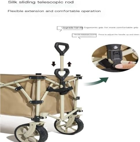 Portable Camping Cart,Beach Trolley Cart Camper Outdoor Portable Folding Cart with 150L Picnic Trailer Four Way Folding Design for Easy Transport and Storage