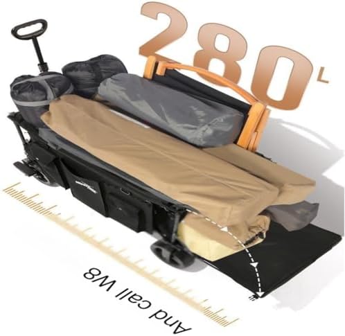 Portable Camping Cart,Portable Beach Trolley Cart for Camping Outdoor Picnics and Gatherings Foldable and Easy to Carry Ideal for Camper Trailers and Outdoor Activities